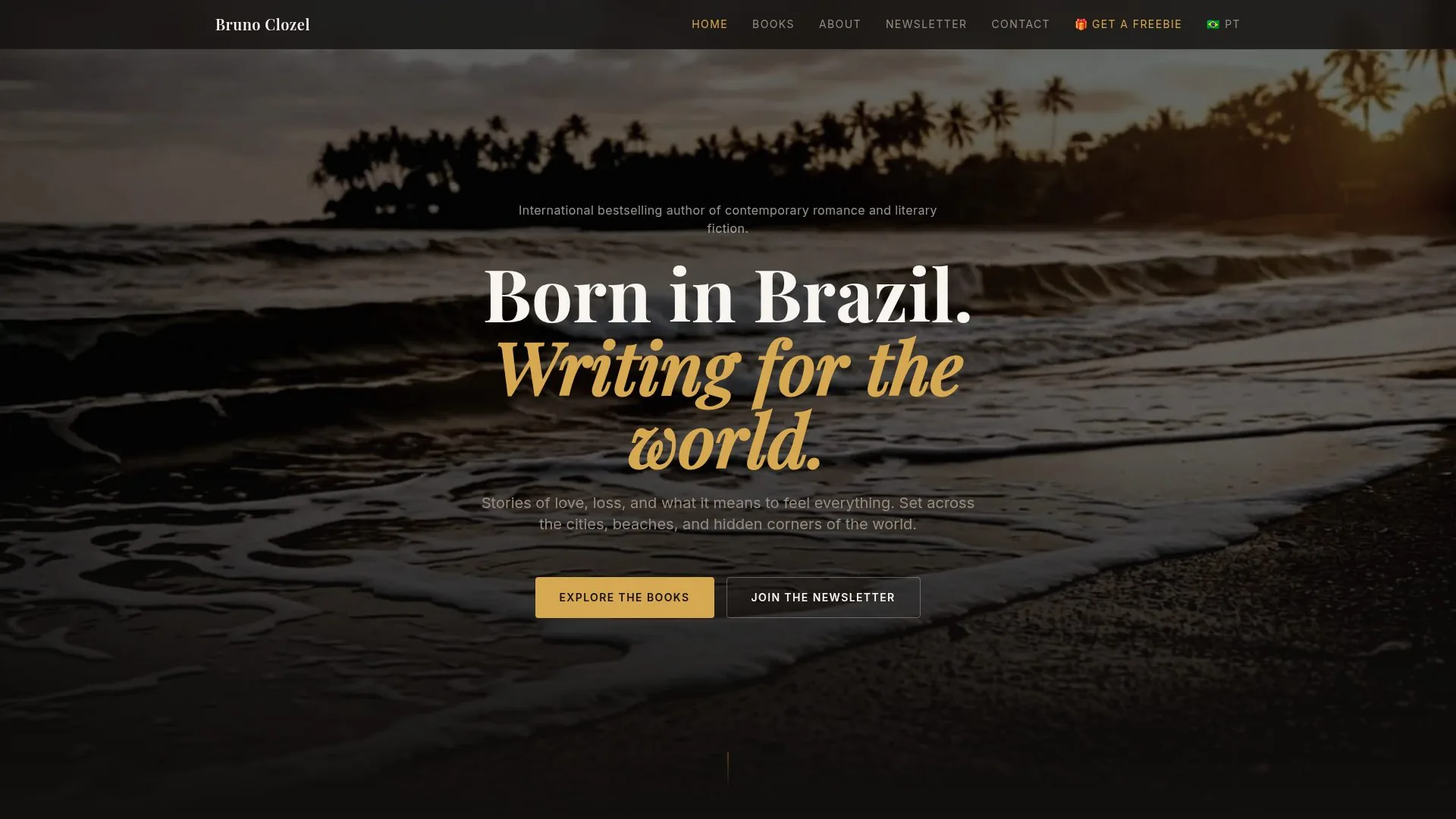 Exemplo do site brunoclozel.com